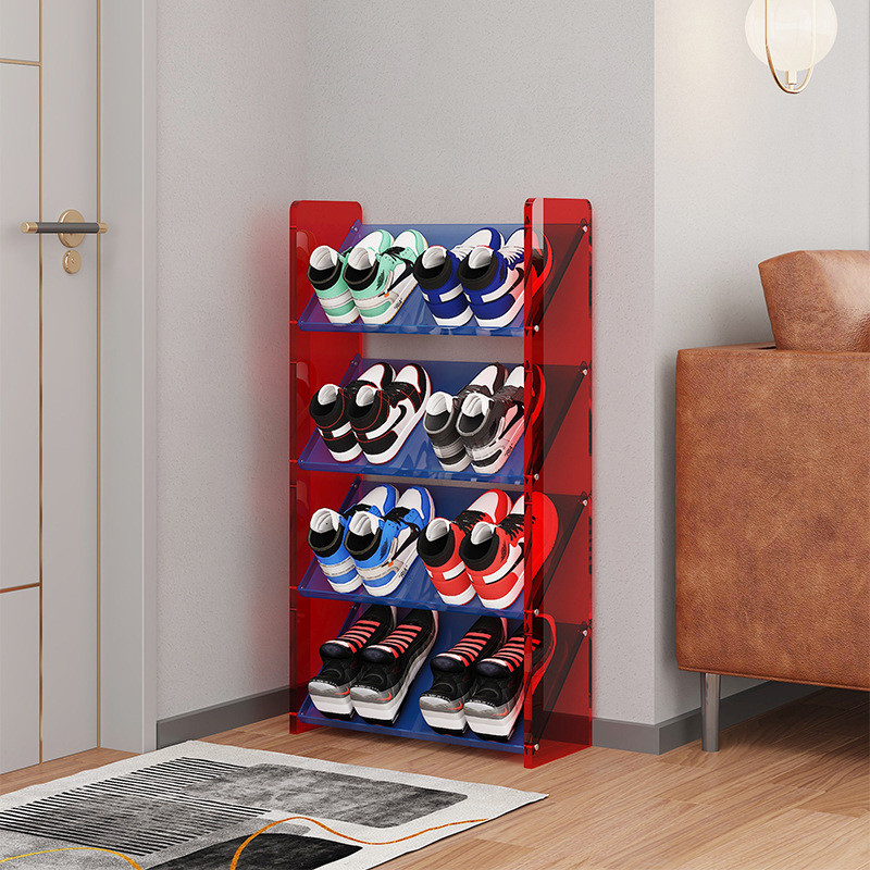 Light Luxury Simple Home Shoe Rack Bedroom Cream Simple Entryway Solid ...
