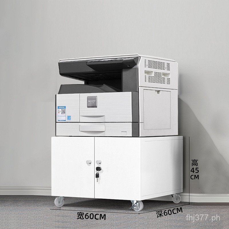 Wheeled All-Steel Low Cabinet Movable Printer Base Floor File Cabinet ...