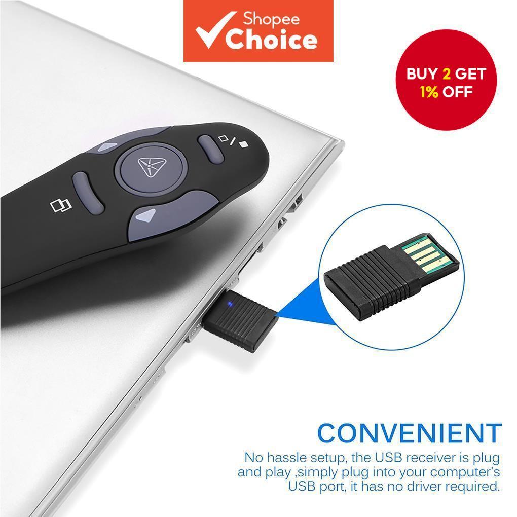 New 2.4GHz Wireless USB Presentation PPT Flip Pen Pointer Clicker ...