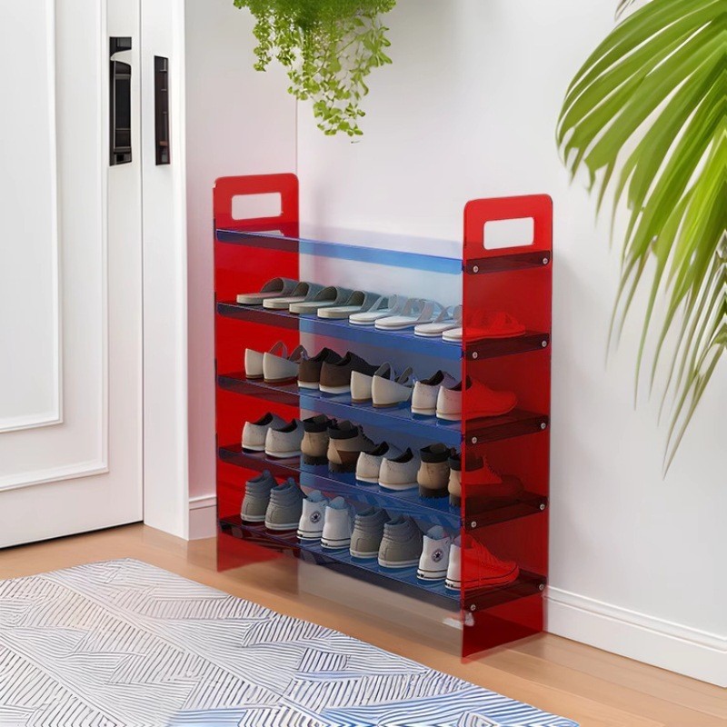Light Luxury Simple Home Shoe Rack Bedroom Cream Simple Entryway Solid ...