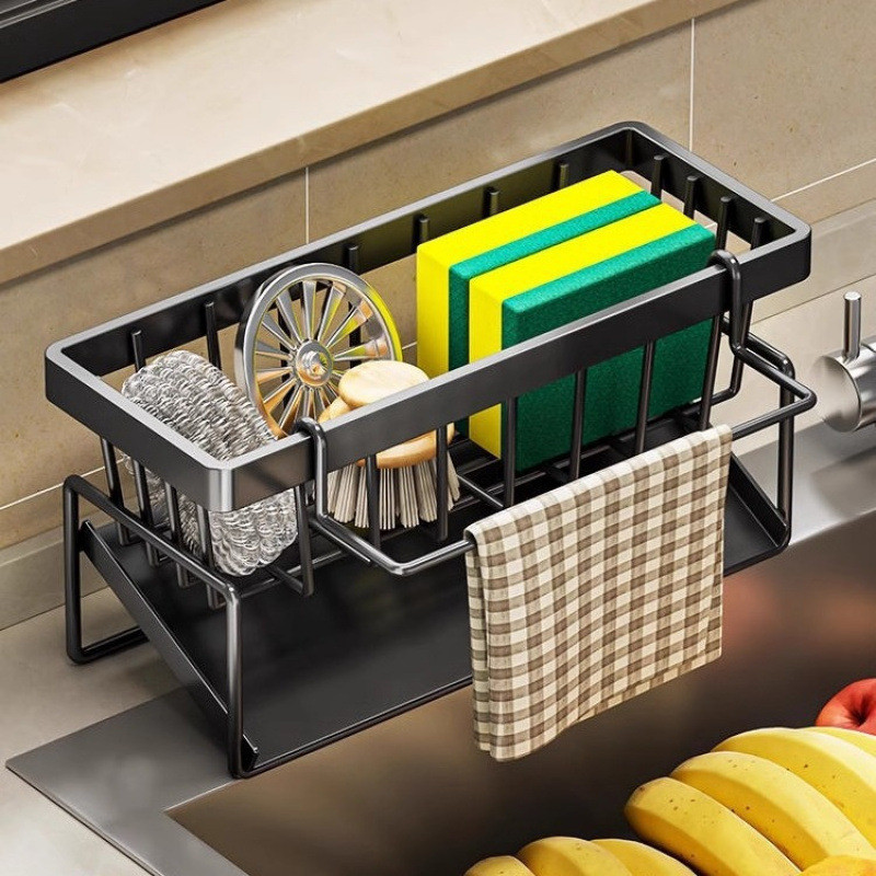 Kitchen Rack Rag Storage Drain Rack Perforation-Free Household ...