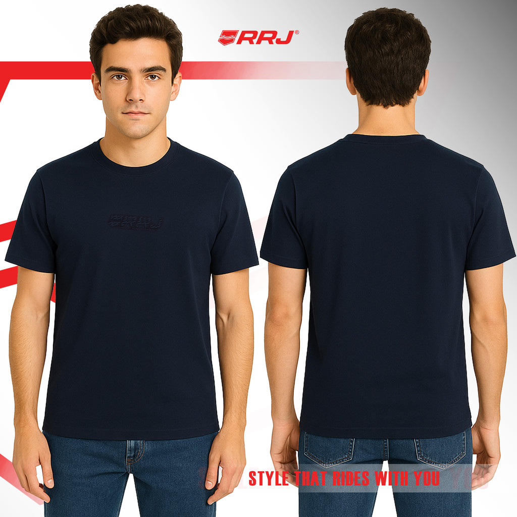 RRJ Men's Basic Tees Comfort Fitting 183685 (Navy) | Shopee Philippines