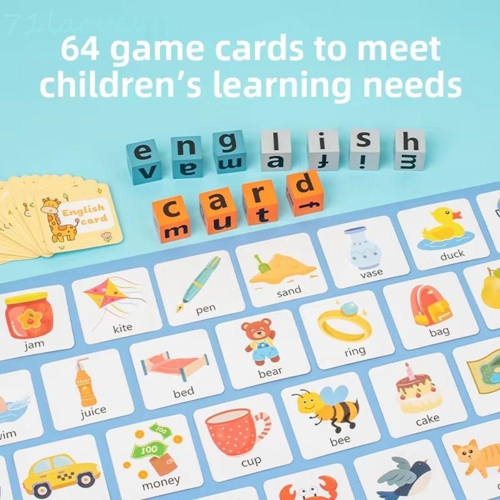 LACYES Alphabet Spelling Game, Flash Cards Word Spelling Game Letter ...