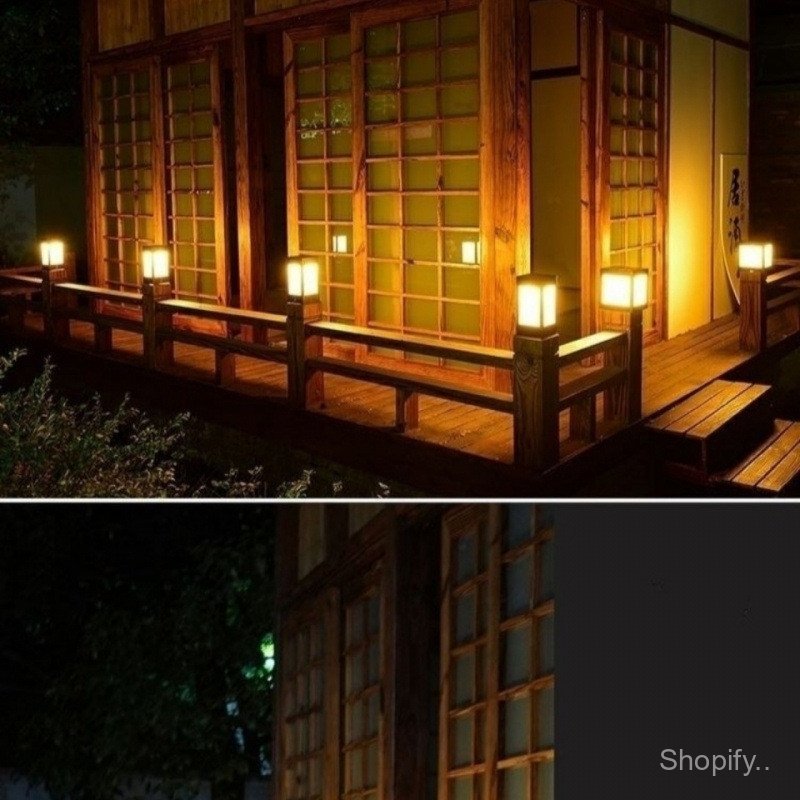 Solar Pillar Head Lamp Gate Pillar Lamp Large Gate Outdoor Square ...