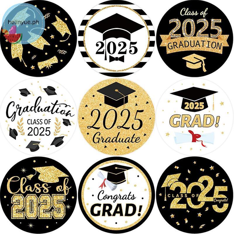 helinyue Graduation Stickers Class Of 2025 500Pcs Grad Favor Label ...