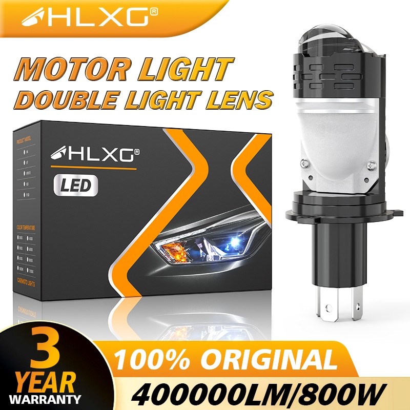BULLVISION/HLXG 1/2PCS H4 Led Projector Mini Lens 100% Original 3 Year ...