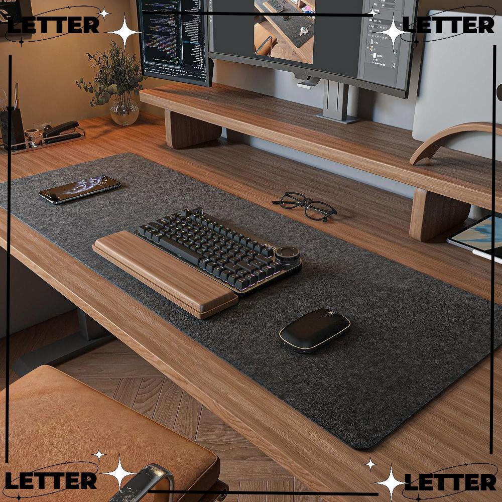 LETTER Keyboard Mice Mat, Large Size Non-slip Wool Felt Mouse Pad, Home ...