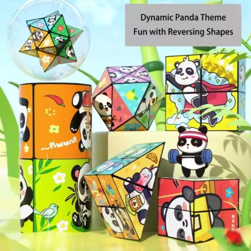 Creative Rubik's Cube of Panda Pattern 3D Rubik's Cube Puzzle ...