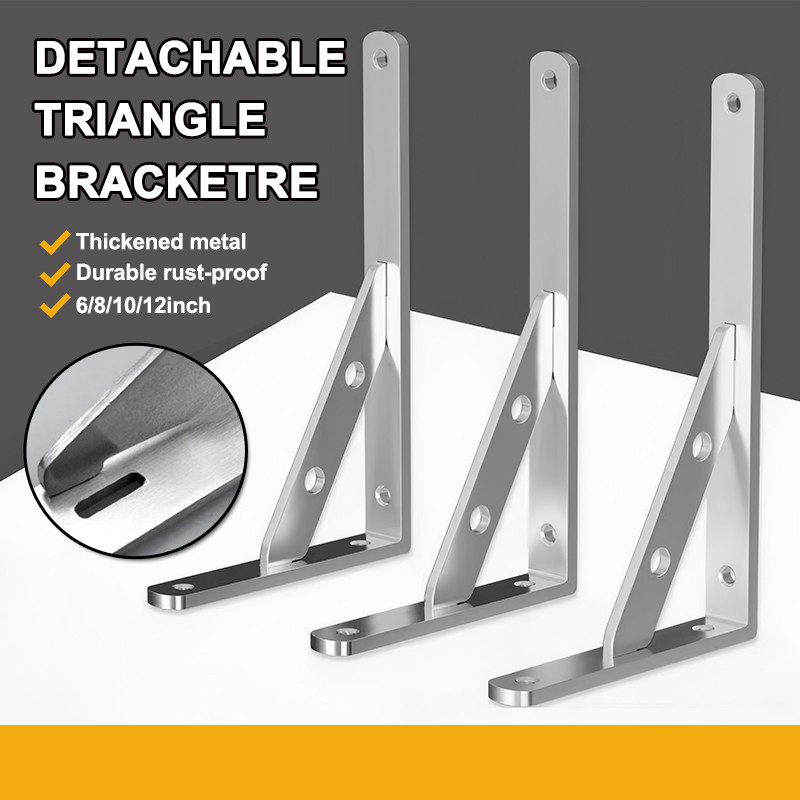 2PC Detachable L Type Bracket Wall Angle Bracket Heavy Duty Triangle ...