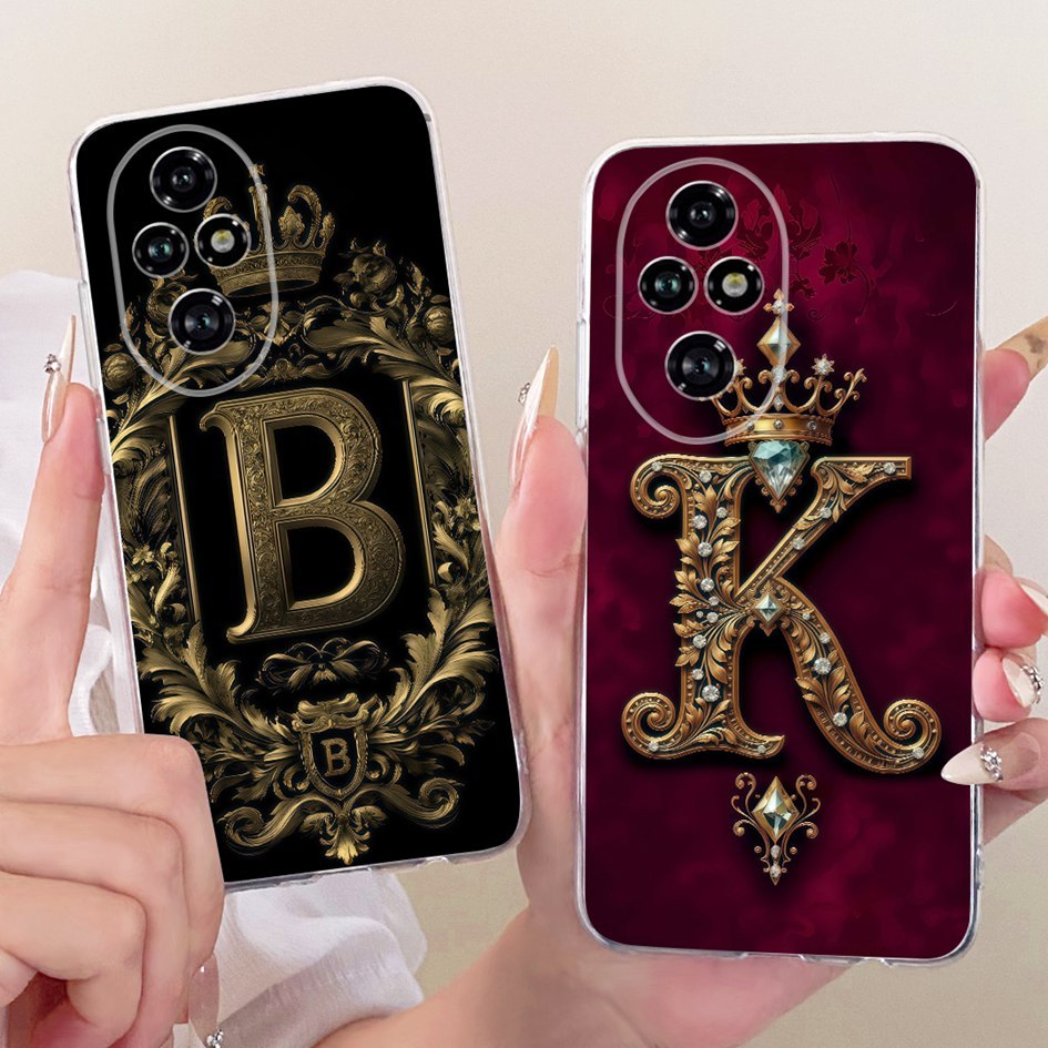 For Honor 200 Case ELI-NX9 Cover Luxury Crown Letters Clear Soft ...