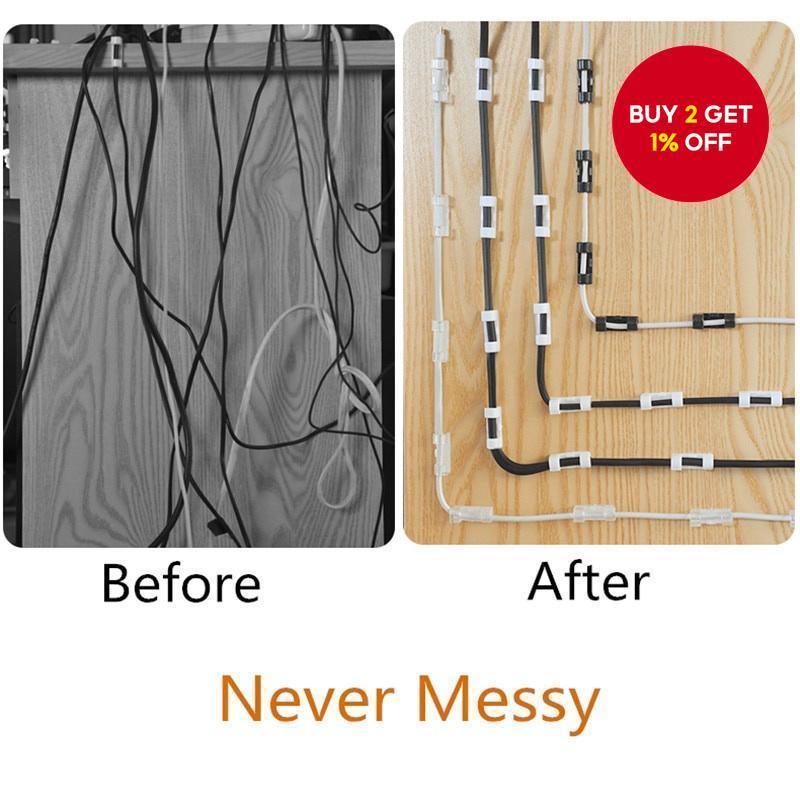 New 20-Pack Cable Organizer Clips for Desktop and Workstation Wire ...