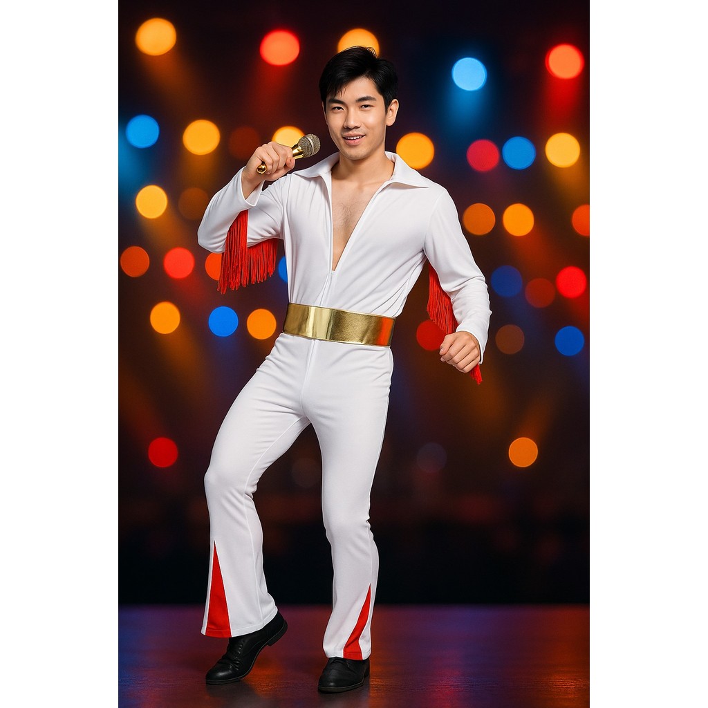 Elvis Presley Set Old-Fashioned Singer Costume Hollywood Cosplay Fancy Dress  Rock & Roll cp64.4/wc38 | Shopee Philippines