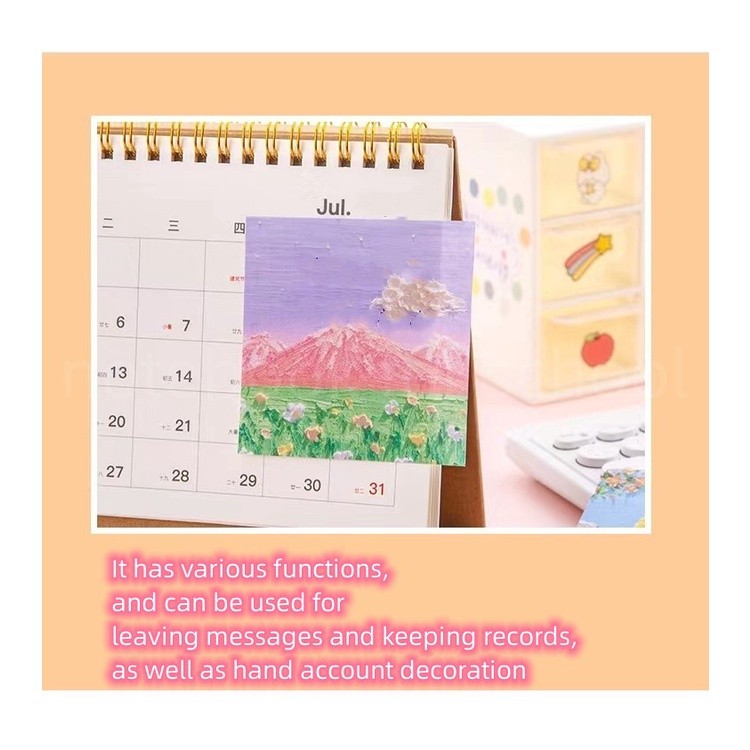 80 pcs oil painting notepad sticky post memo notes landscape three ...