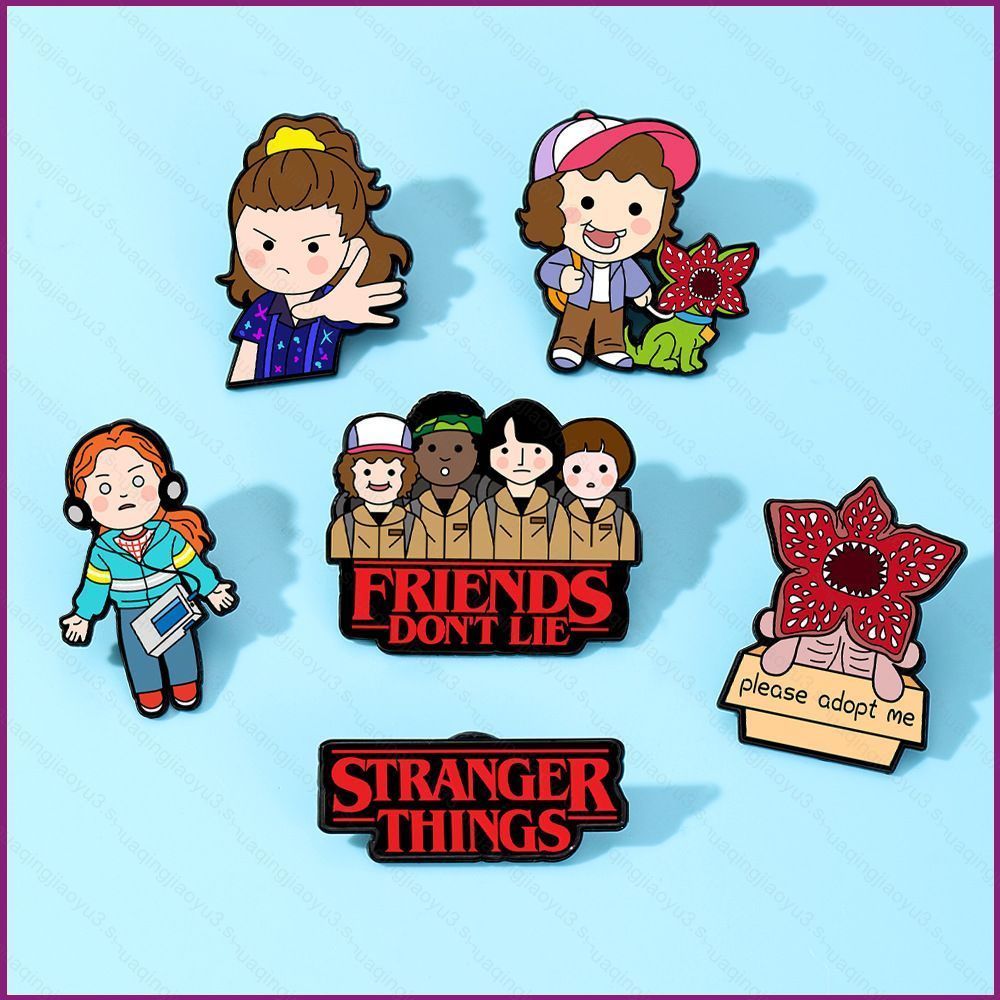 HQ3 Stranger Things Demogorgon Clothing Badge Brooches Alloy Enamel ...