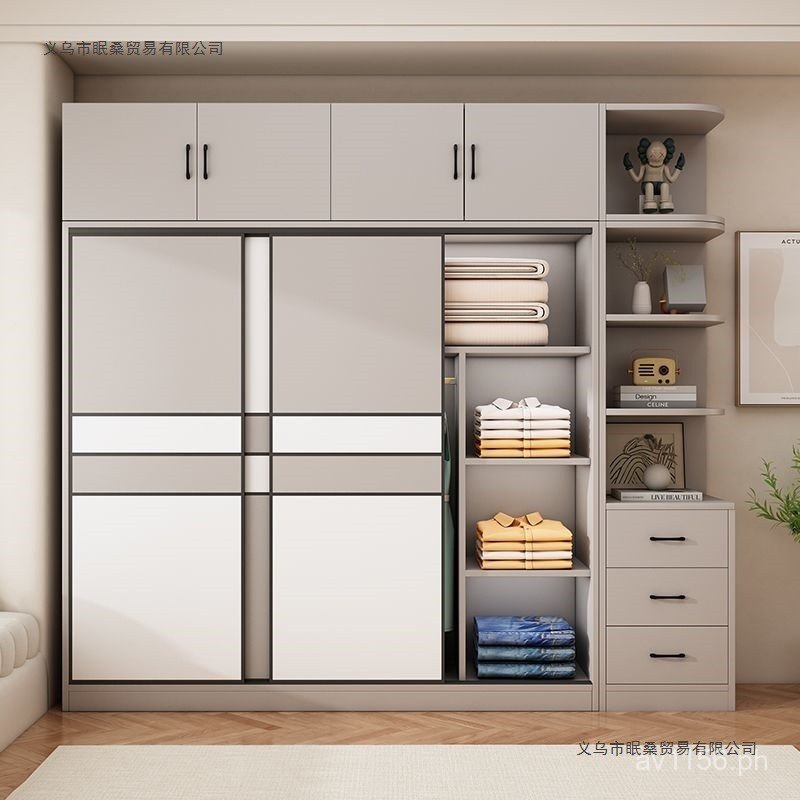 Home Sliding Door Wardrobe Small Apartment Simple Rental Bedroom ...