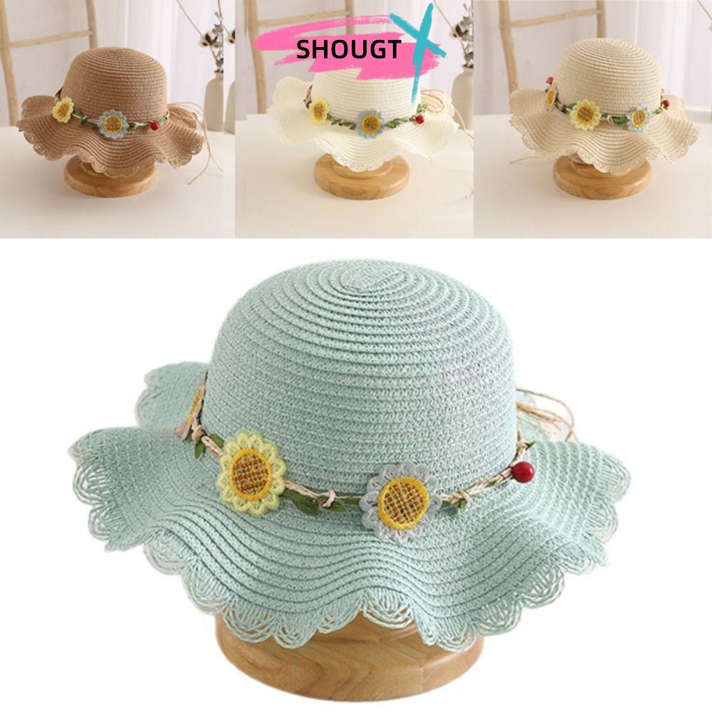 SHOUGT Bucket Hat, Sunscreen Breathable Panama Hat, Sunflowers Ribbon ...