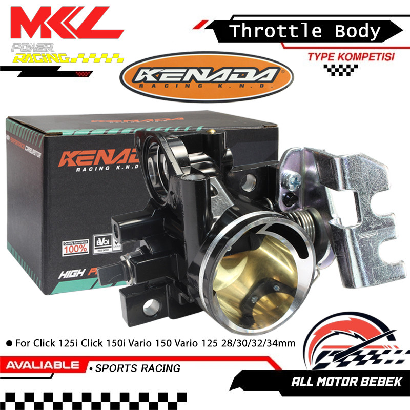 KENADA RACING BLACK Throttle Body Click 125i Click 150i Vario 150 Vario ...