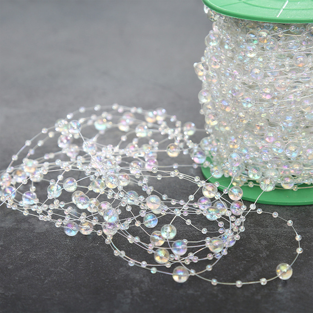 30 Meters Colorful Bead Chain Link Ball Pearl Beading Chain for Jewelry ...