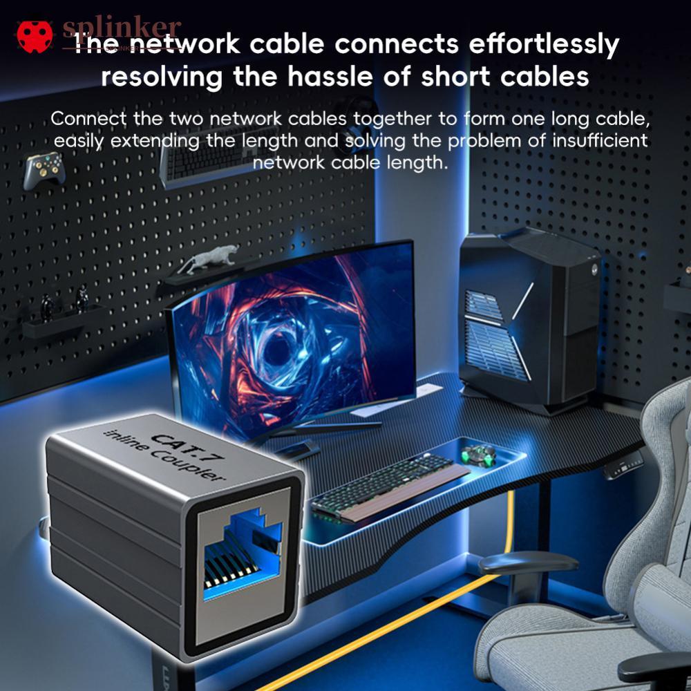 SPLINKER 1PC CAT.7 Aluminum Alloy Ethernet Coupler Stable Anti ...