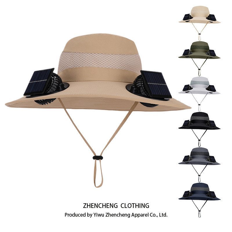 High Wind Power Hat Mountaineering Hat Long Battery Life Summer Dual ...