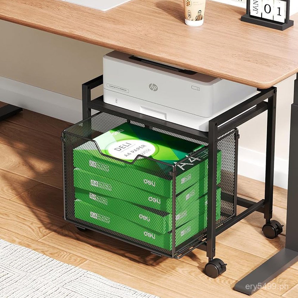 Adjustable Double-Layer Industrial Printer Storage Cabinet with Drawers ...
