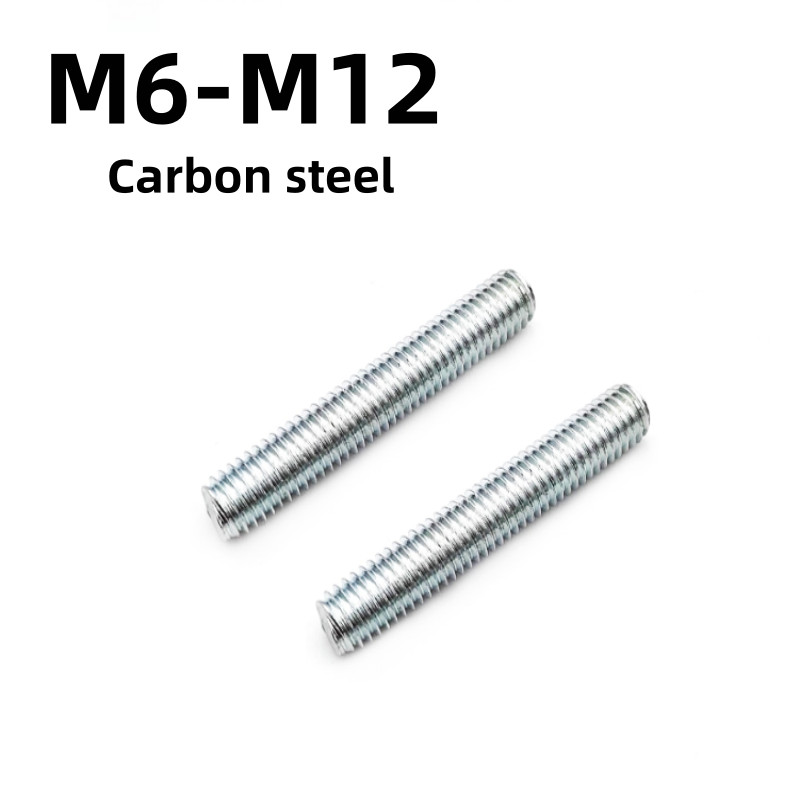 1-5Pcs M6 M8 M10 M12 Zinc Plated Full Threaded Rod Fully Metric Thread ...