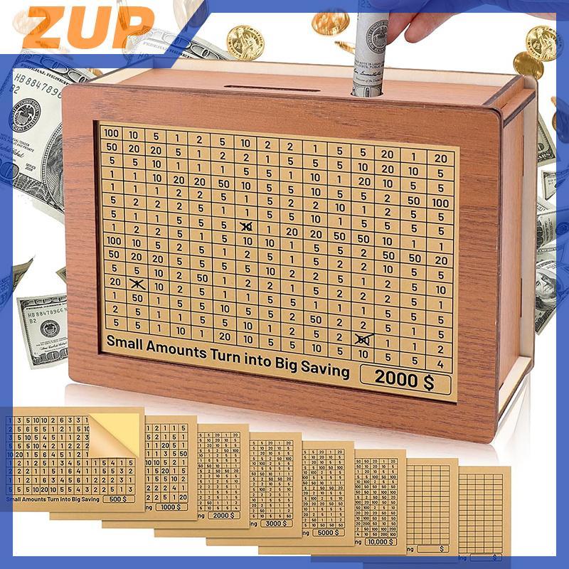 ZUP 1000/2000/3000/5000/10000 Euro Dollar Money Box Piggy Bank Wood ...