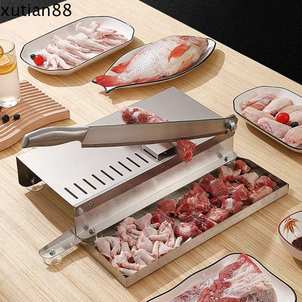 XUTIAN88HH Meat Slicer, Manual Thickness Adjustable Bone Cutting ...