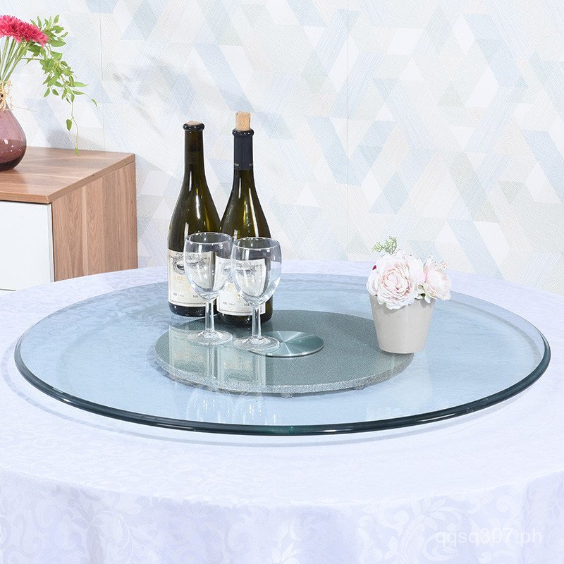 Restaurant Glass Rotating Round Table Turntable Home Round Turntable ...