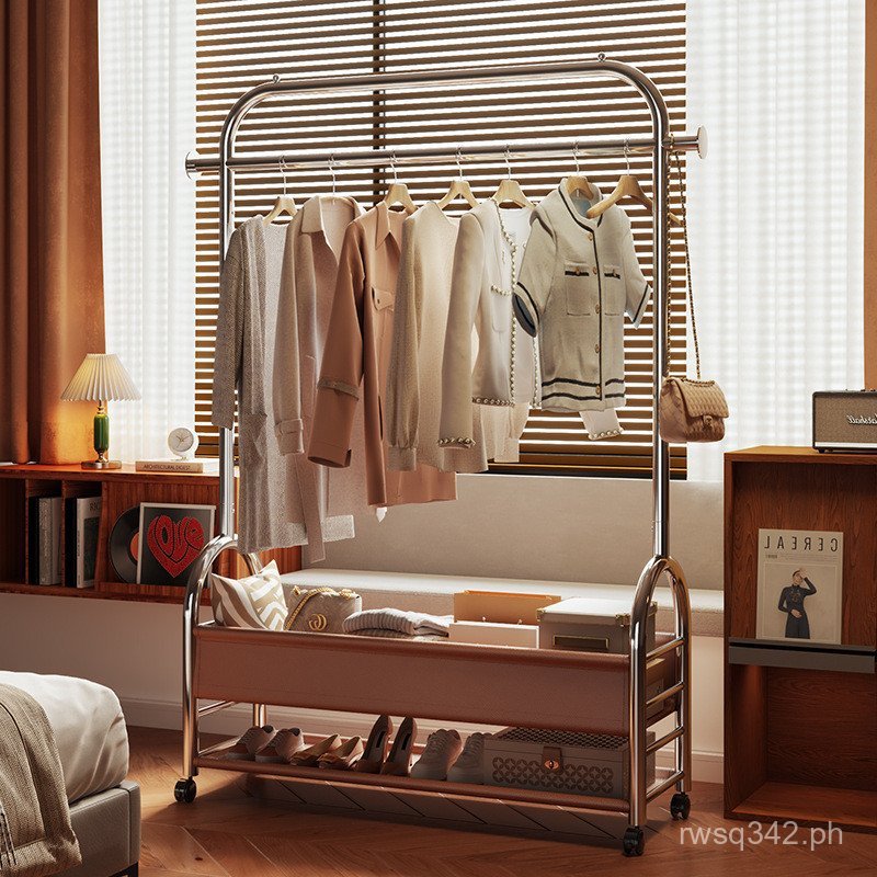 Storage Rack Rack Bedroom Light Luxury Simple Movable Storage Clothes ...