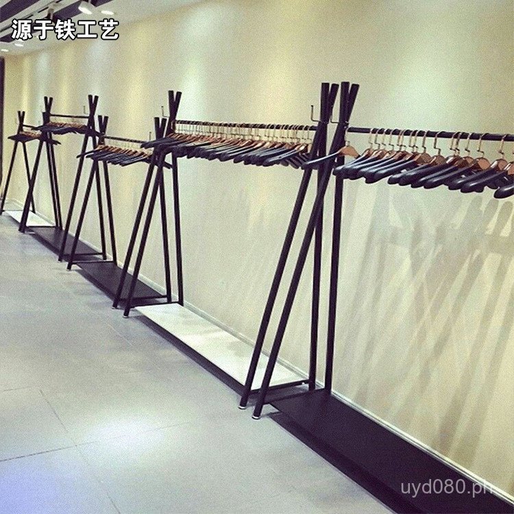 Iron Display Rack Store Women's Clothing Store Clothes Rack Floor ...