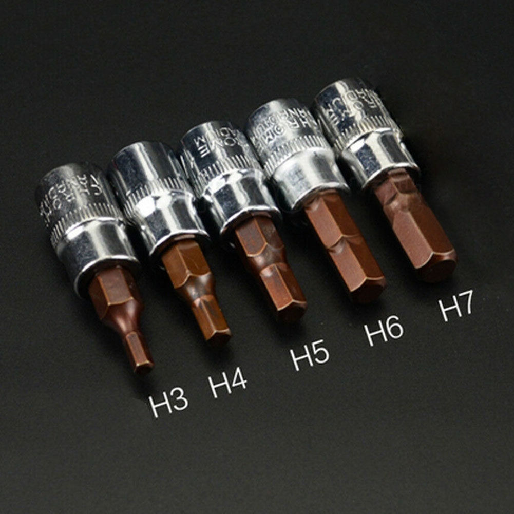 COD-5pcs Hex BIT Socket Set 1/4 Inch Reach Allen Key Screw Driver Bits ...