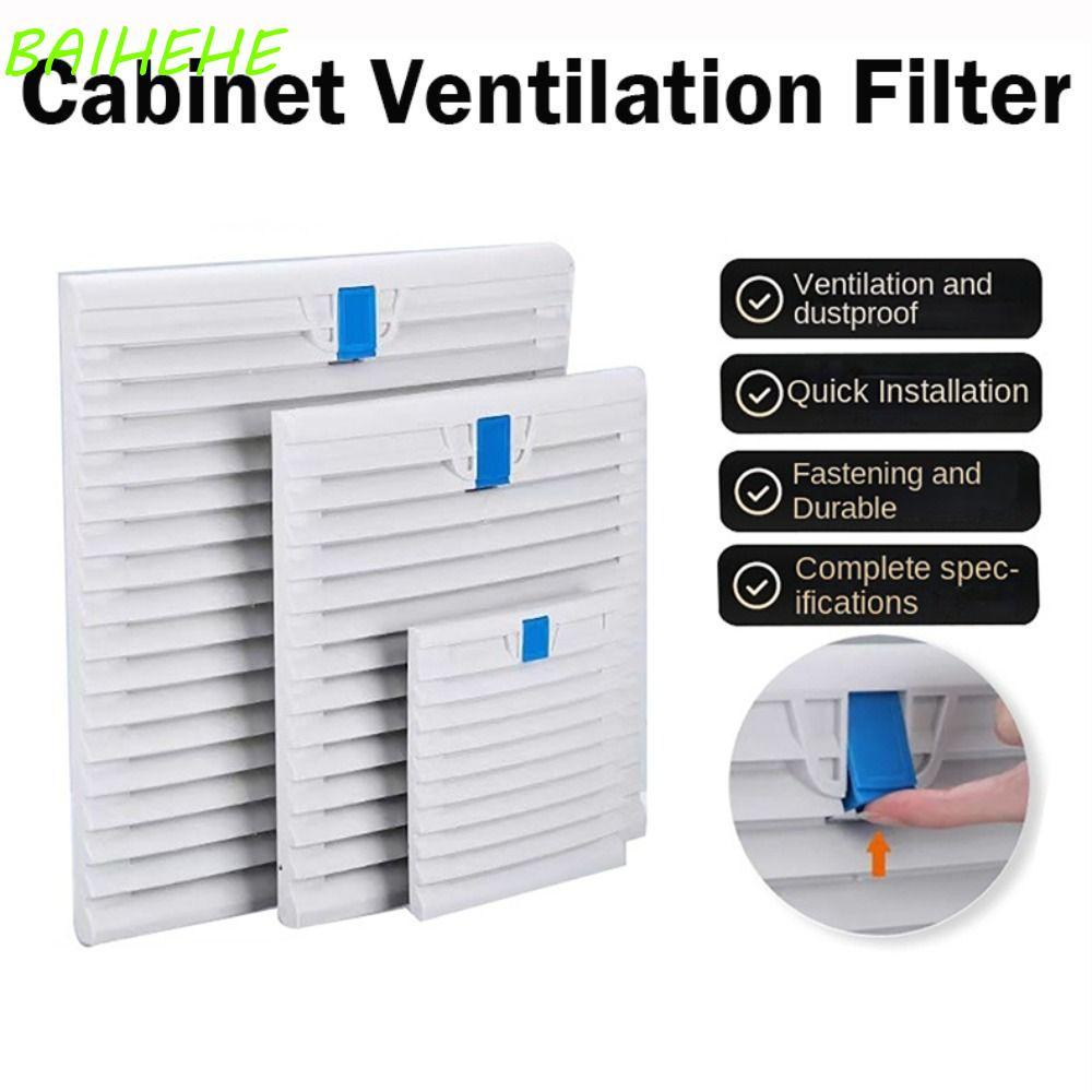 BAIHEHE Cabinet Ventilation Filter, White Without Fan Shutters Fan ...