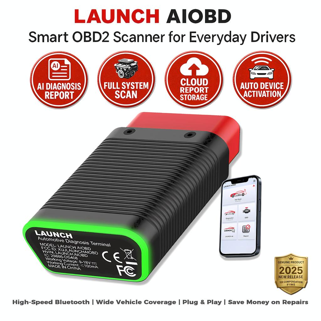 LAUNCH AIOBD OBD2 Car Diagnostic Tool - Vehicle Fault Detection, AI ...