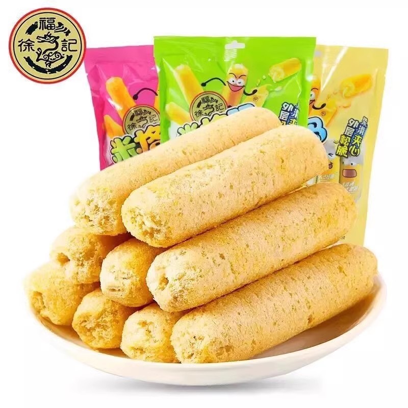 Xu Fuji MiGma Sandwich Rice Crackers Rolls Non-Fried Puffed Snacks ...