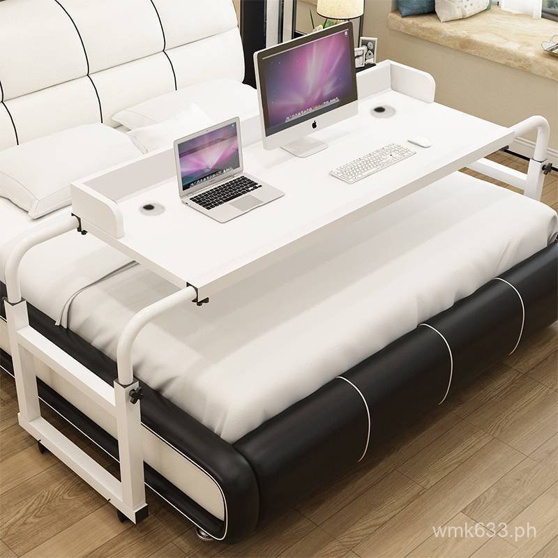 Computer Desk Office Care Telescopic Adjustable Mobile Laptop Double ...