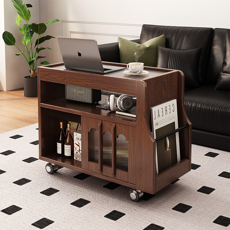 Side Table Small Trolley Living Room Sofa Home Coffee Table New Small ...
