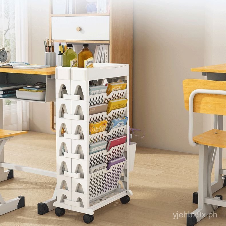 Simple Bookshelf Desktop Storage Rack Movable Children's Bookshelf ...