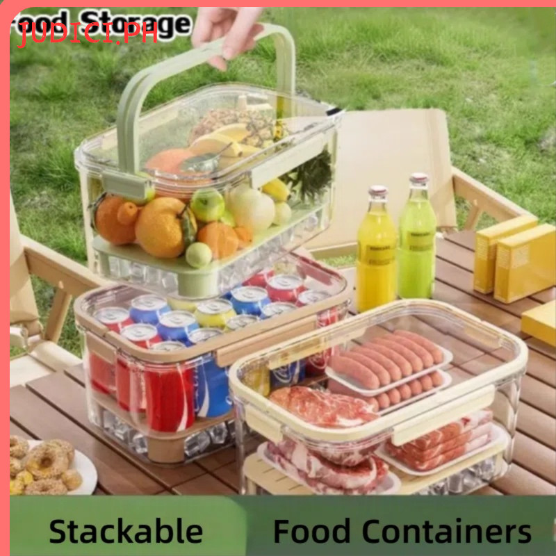 JUDICI Food Storage Box, Transparent Sealed Food Container, Portable ...
