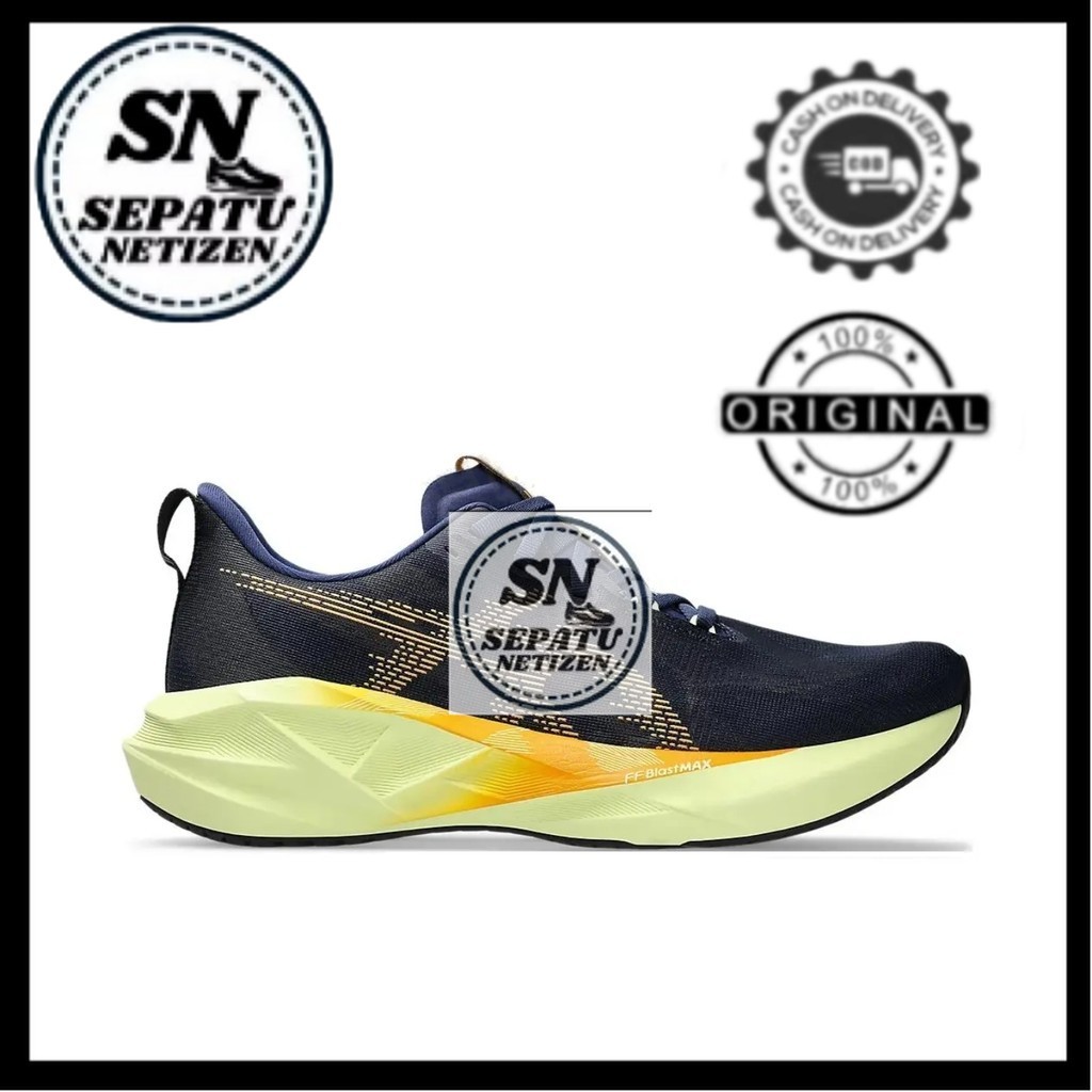 【SN】 Novablast 5 Men's Running Shoes Indigo Blue/Amber - 1011B974.402 ...