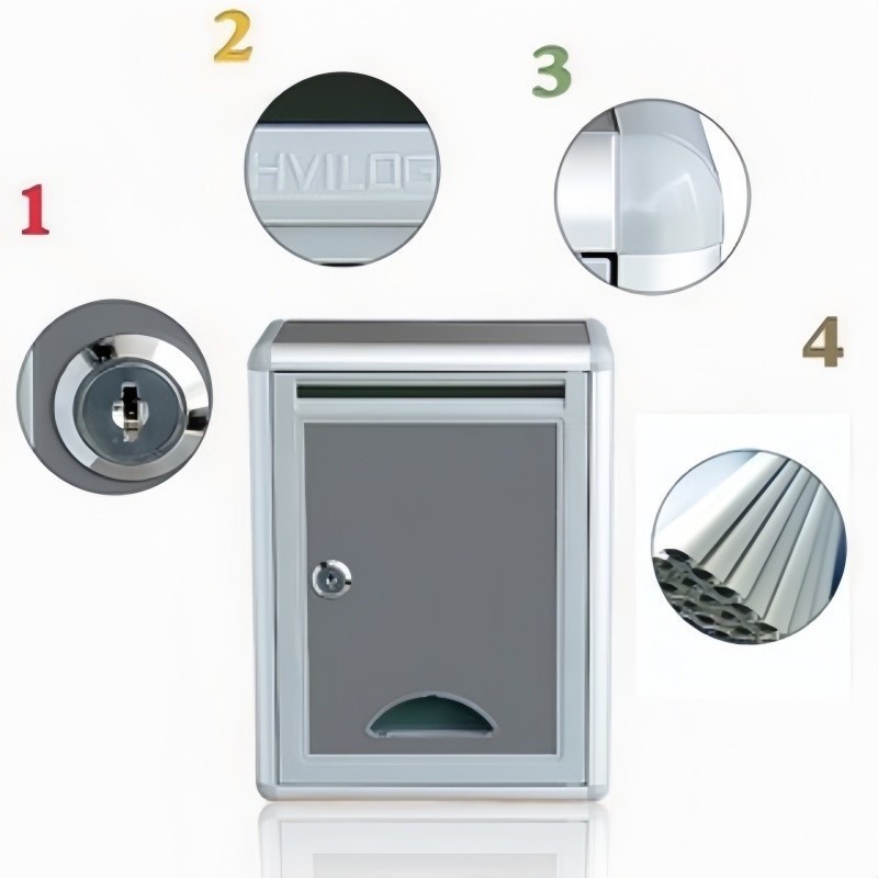 304 Stainless Steel Mail Letter Post Storage Box Outdoor Waterproof ...