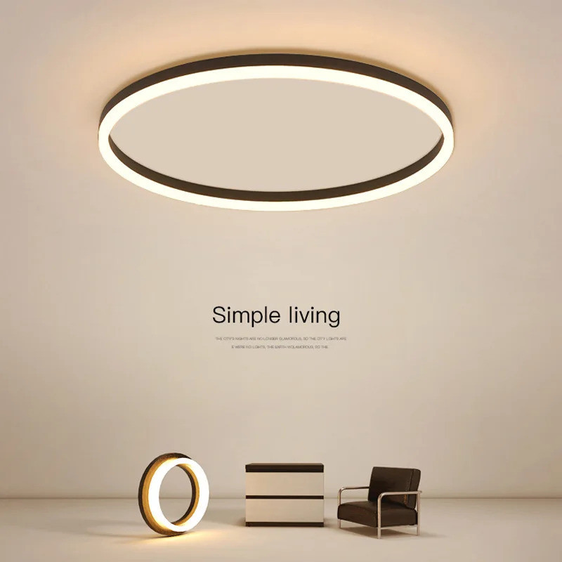 Simple Round Bedroom Led Ceiling Lights Modern Home Decor Lampen Nordic ...
