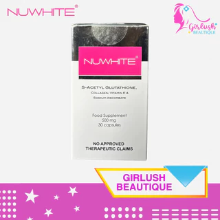 NUWHITE S-Acetyl Glutathione + Collagen + Vitamin E Capsules - 30 Caps For Skin Whitening & Anti-Aging 9 thumbnail image