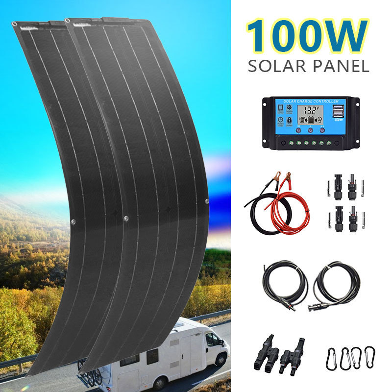 Exclusive Cross-Border Sale50W*2Flexible Solar Photovoltaic Power ...