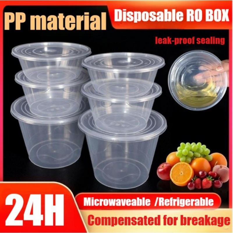 Wholesale Round food box Microwavable Food Container Disposable Plastic ...