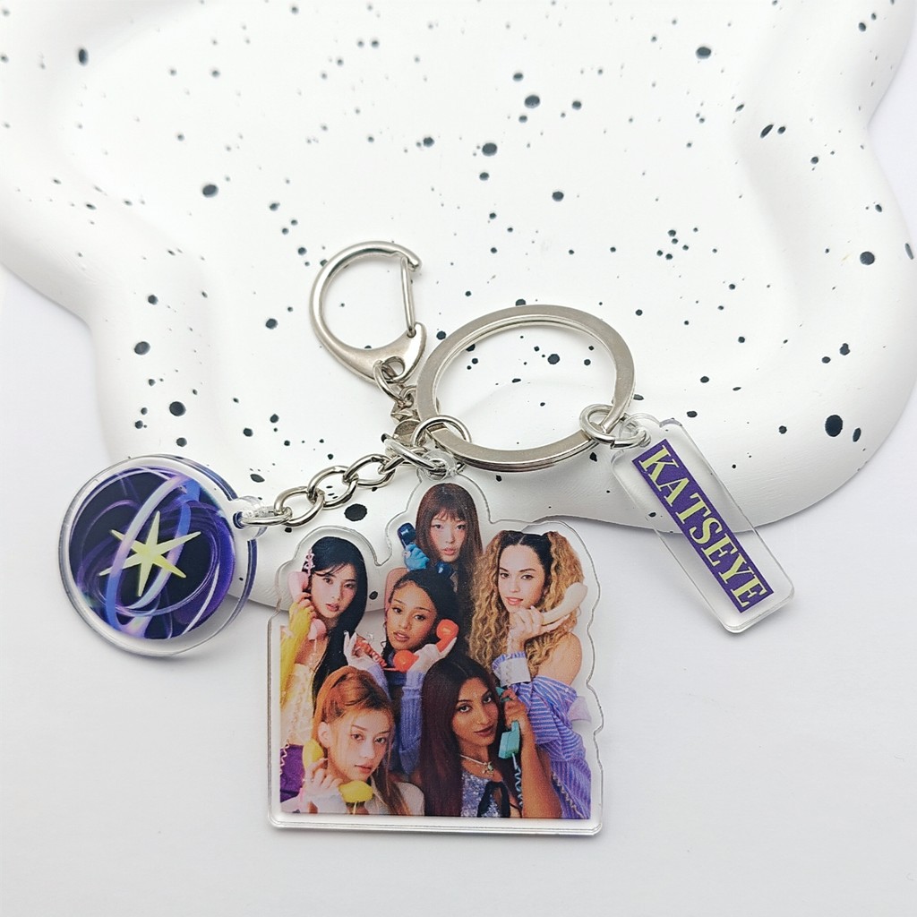 KPOP KATSEYE Group Acrylic Keychain Bag Pendant Is Cute | Shopee