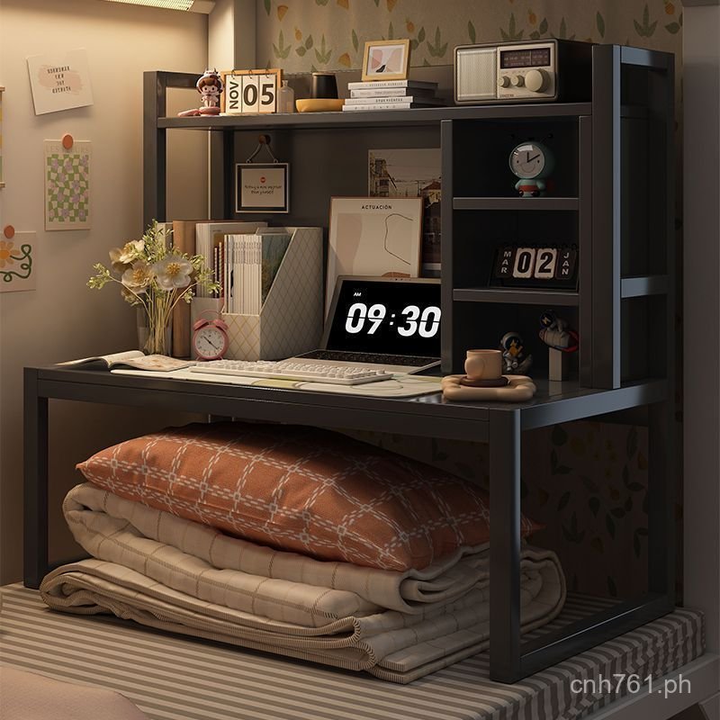 College Student Bay Window Storage Rack Overbed Laptop Desk Steel Frame ...