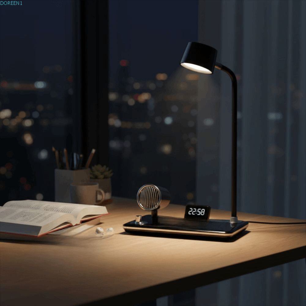 DOREEN1 LED Table Lamp, USB Port Multifunction LED Desk Lamp, Speaker ...
