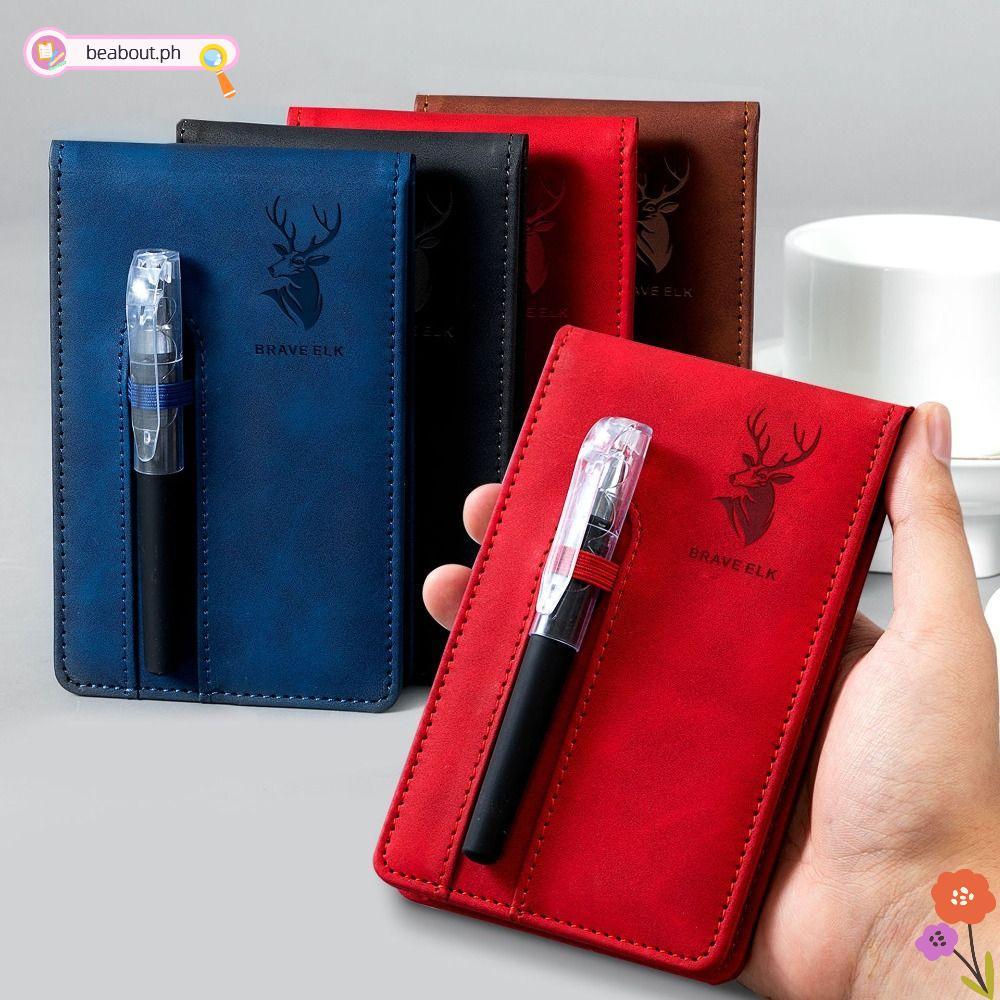 BEABOUT Pocket Notebook, A7 Leather Cover A7 Notebook, Horizontal Line ...