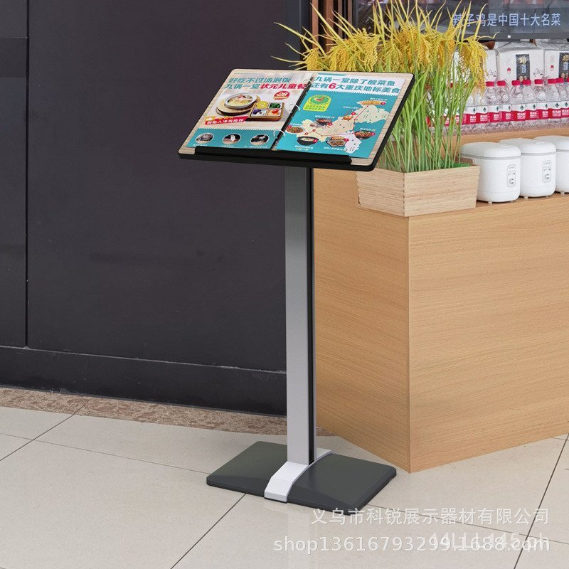 Flip Menu Stand Wood Grain Restaurant Menu Display Stand Sales Office ...